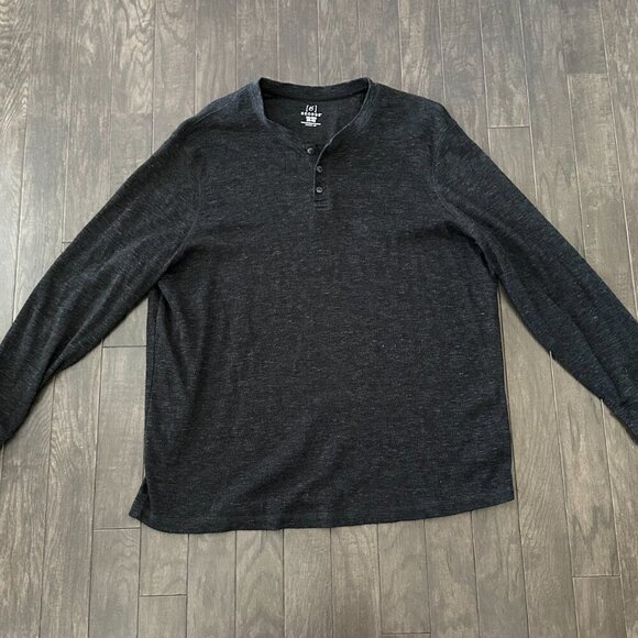 George Black XXL Long Sleeve Henley Tee Shirt - Picture 6 of 9